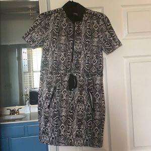 Faux Snake Print Dress
